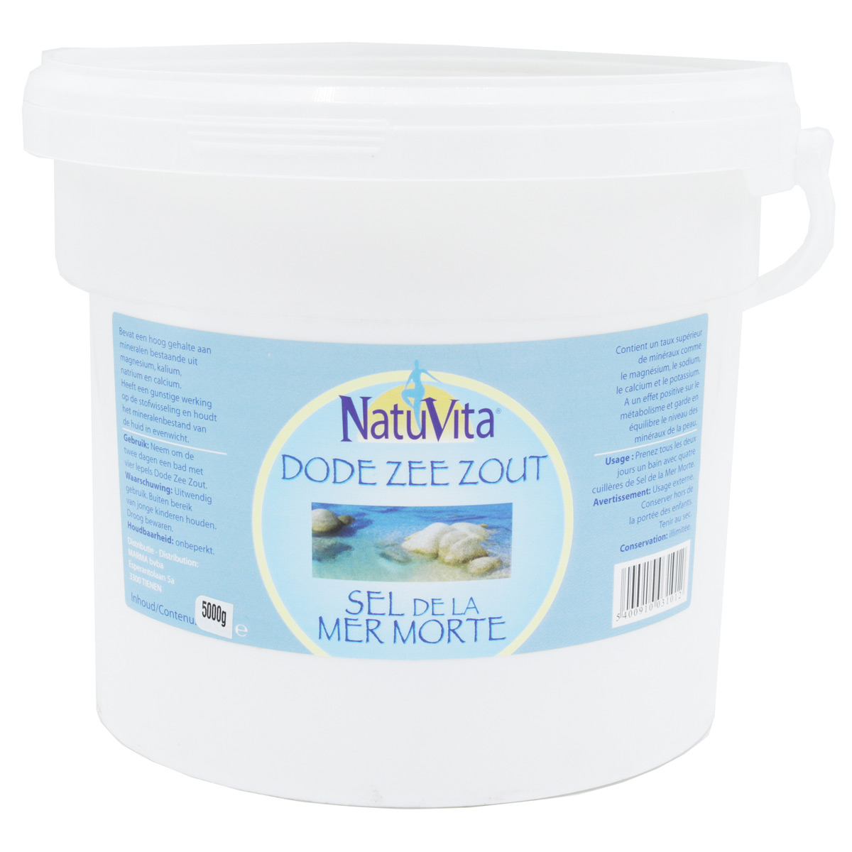 Natuvita Dode zee zout emmer 5kg